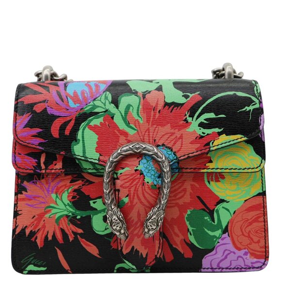 Gucci  X KEN SCOTT Dionysus Small Calfskin Floral Print Crossbody Bag Multicolor - Picture 1 of 13